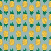 Cute pineaplle fruit seamless pattern with pastel background vector