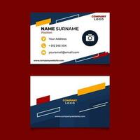 Abstract Geometric Name Card Design for Business or Company vector