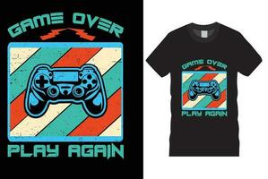 Gaming tshirt design. vector