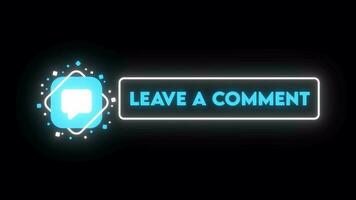 Neon YouTube Comment Button Animation video