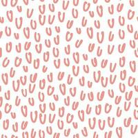 Abstract seamless pattern with squiggles. Simple background with pink scribbles. Vector hand-drawn illustration. Perfect for decorations, wallpaper, wrapping paper, fabric.