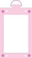 A Pink Rectangle Photocard Holder Illustration vector