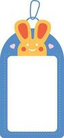 A Cute Rabbit Rectangle Photocard Holder Illustration vector