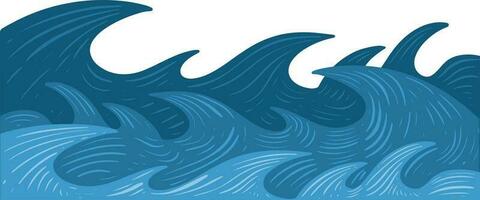 Fresh Blue Water Splash Element Illustration vector