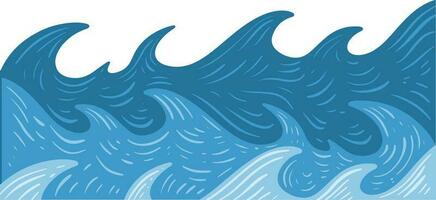 Fresh Blue Water Splash Element Illustration vector