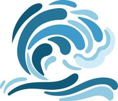 Fresh Blue Water Splash Element Illustration vector