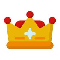 Crown icon. Colorful cartoon crown icon. Crown sign. Vector illustration