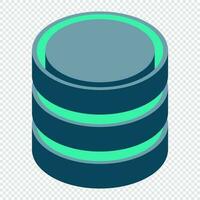 Isometric cloud database. Cloud computing and File cloud storage. Modern technologies. Vector illustration