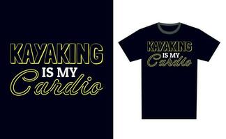 kayak t camisa diseño modelo vector