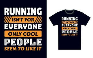 Running T Shirt Design Template Vector