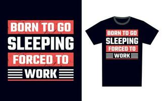 Sleeping T Shirt Design Template Vector