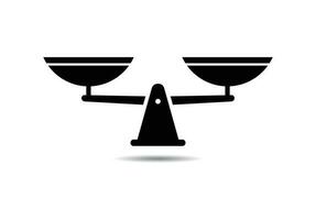 Scale  icon of weight or justice scales vector illustration on background