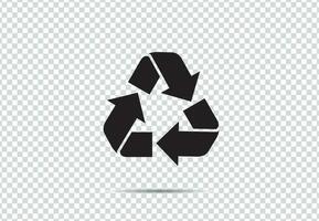 Recycle icon vector illustration on background