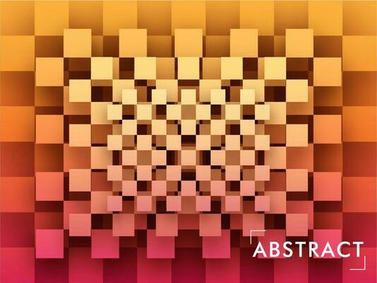 Abstract Geometric Square Shape Paper Cut Overlap Pattern Background.
