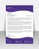 Business letterhead, Letterhead template with various colors, Letterhead template in flat  style, Modern company letterhead template design vector