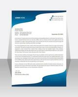 Business letterhead, Letterhead template with various colors, Letterhead template in flat  style, Modern company letterhead template design vector