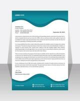 Business letterhead, Letterhead template with various colors, Letterhead template in flat  style, Modern company letterhead template design vector