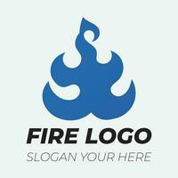 fuego logo diseño modelo ilustración. vector