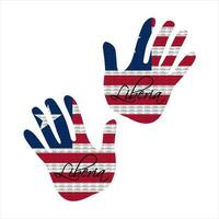 liberia flag hand vector