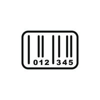 Bar code icon isolated on white background vector