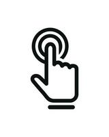 mano cursor icono aislado en un blanco antecedentes vector