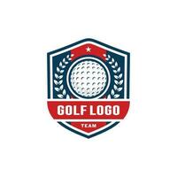 Ilustración de vector de diseño de logotipo de golf