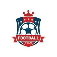 Football soccer logo design vector illustration