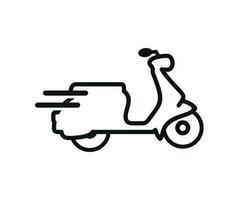 Scooter icon. Motorbike icon isolated on white background vector