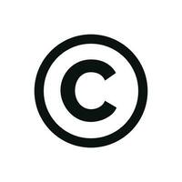 Copyright icon isolated on white background vector