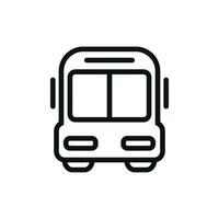 autobús icono aislado en blanco antecedentes vector