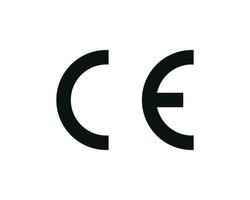 CE marking icon isolated on white background vector