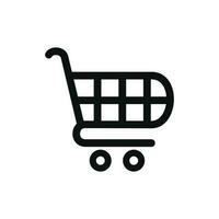 Shopping cart icon isolated on white background vector