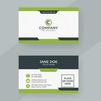 Professional Business Card Template Layout In Front And Back View. vector