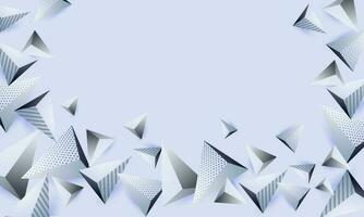 3D illustration of grey polygonal triangular geometric abstract background. vector