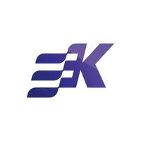 Dynamic alphabet K logo vector