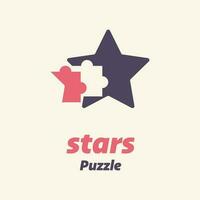 Star Puzzle Logo vector