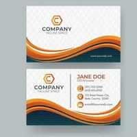 Modern Business Card Design with Front and Back Presentation. vector