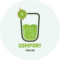 kiwi jugo logo vector