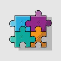 Puzzle The Illustration vector