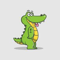 The Illustration of Funny Crocodile vector