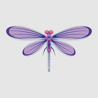 The Illustration of Purple Dragonfly vector