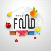 Poster or template design with human given watermelon fruit to another person for World Food Day concept. vector
