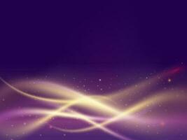 Shiny purple lighting motion wavy abstract background. vector