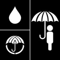 lluvia proteccion icono diseño vector