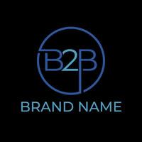 BB2B circle initial free logo design concept vector