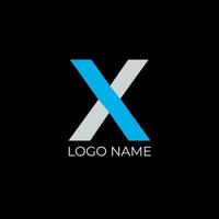 X inicial letra logo diseño gratis vector
