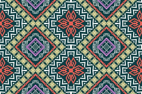Ethnic Figure aztec embroidery style. Geometric ikat oriental traditional art pattern.Design for ethnic background,wallpaper,fashion,clothing,wrapping,fabric,element,sarong,graphic,vector illustration