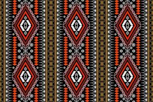 Ethnic Figure aztec embroidery style. Geometric ikat oriental traditional art pattern.Design for ethnic background,wallpaper,fashion,clothing,wrapping,fabric,element,sarong,graphic,vector illustration vector