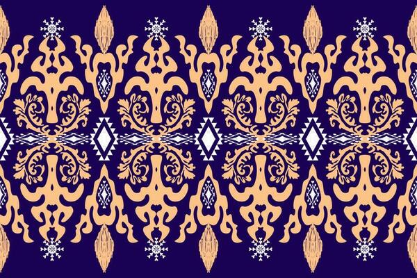 Ethnic Figure aztec embroidery style. Geometric ikat oriental traditional art pattern.Design for ethnic background,wallpaper,fashion,clothing,wrapping,fabric,element,sarong,graphic,vector illustration