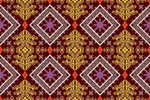 Ethnic Figure aztec embroidery style. Geometric ikat oriental traditional art pattern.Design for ethnic background,wallpaper,fashion,clothing,wrapping,fabric,element,sarong,graphic,vector illustration vector